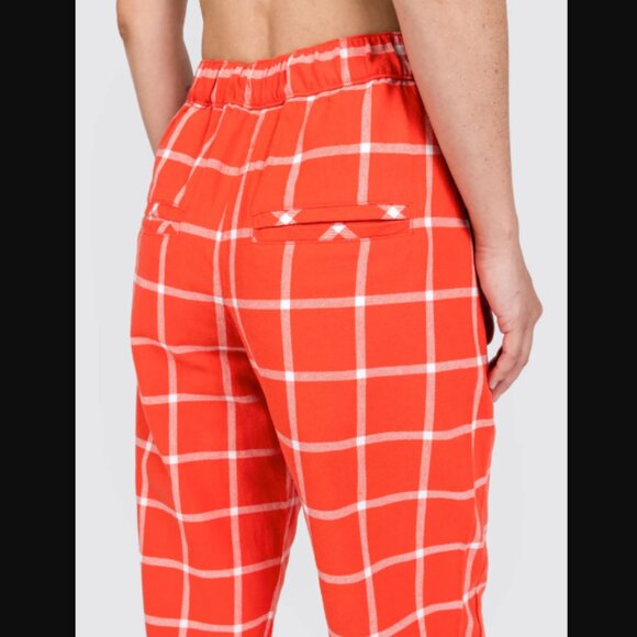 Mokuyoki Tomato Red White Grid Hillcrest Pants 28" - Picture 6 of 11